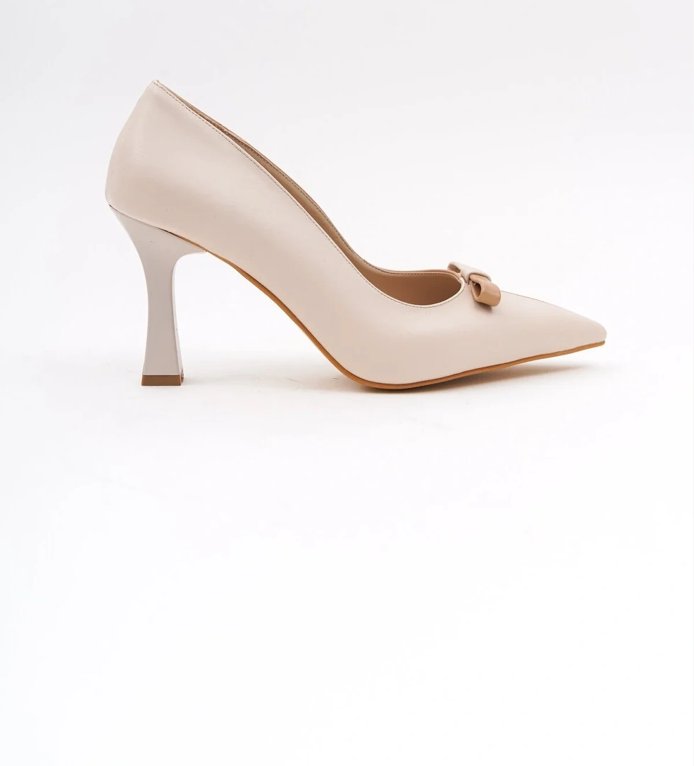 Alissa Nude Bej Sivri Burun Topuklu (8cm) Günlük Ayakkabı