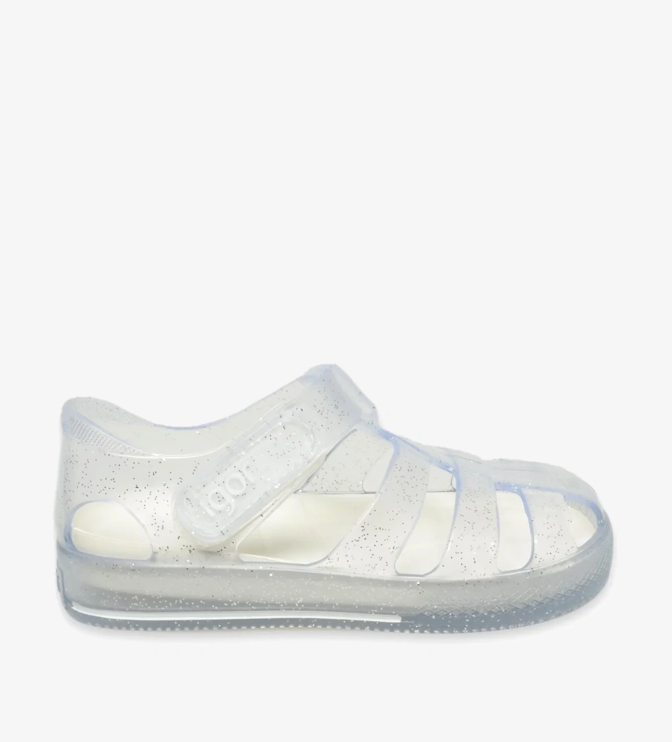 10265 K Star Glitter Renksiz Kız Çocuk Sandalet