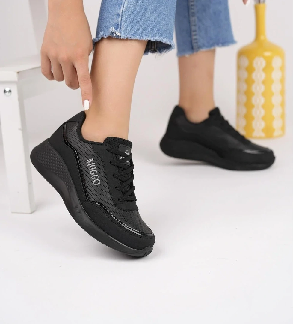 Happy Garantili Kadın Ortopedik Günlük Bağcıklı Şık Rahat Sneaker Spor Ayakkabı