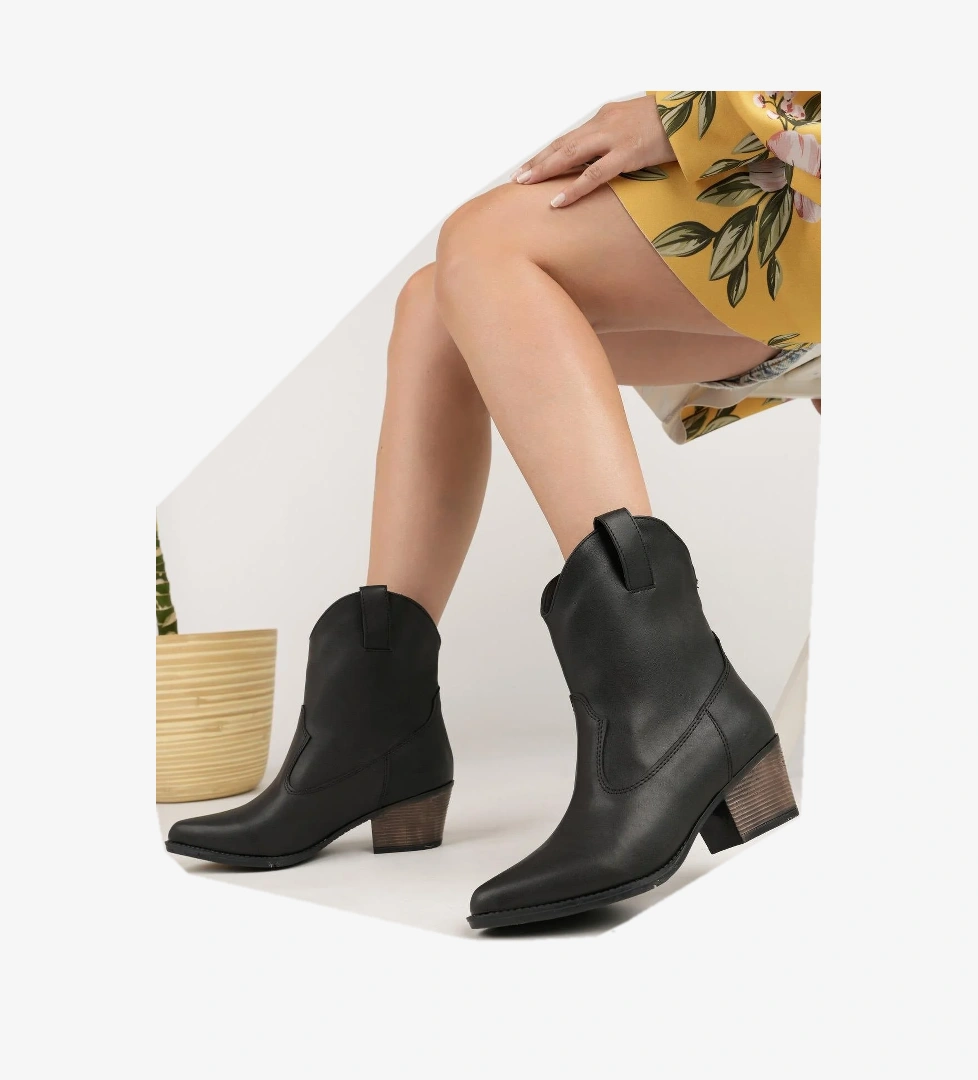 Cowboy Garantili Kadın Şık Tarz ve Rahat Kışlık Topuklu Bot