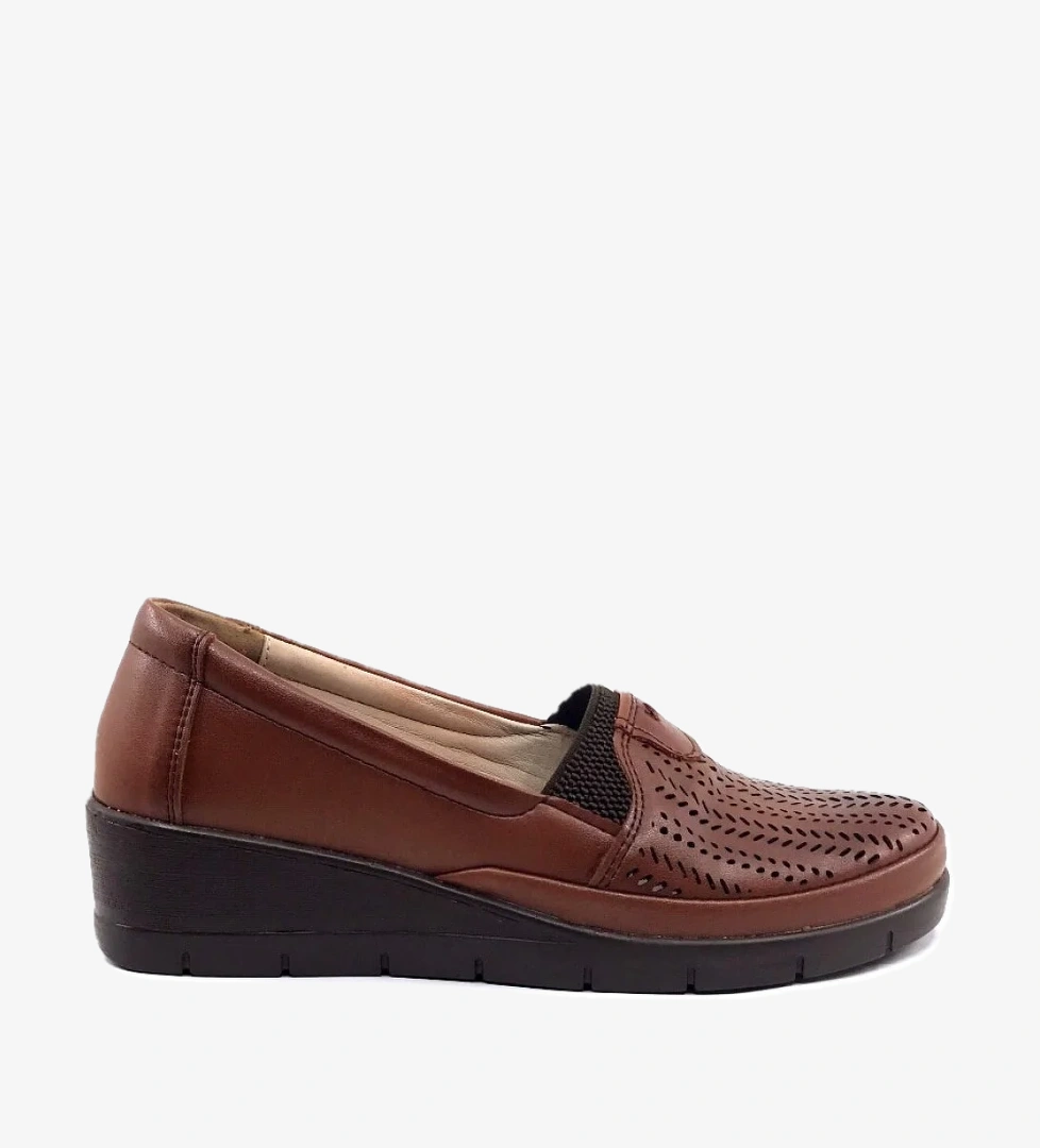 Y 01-1 Özel Topuk Jeli Taba Günlük Bayan Ayakkabı - Görsel 1