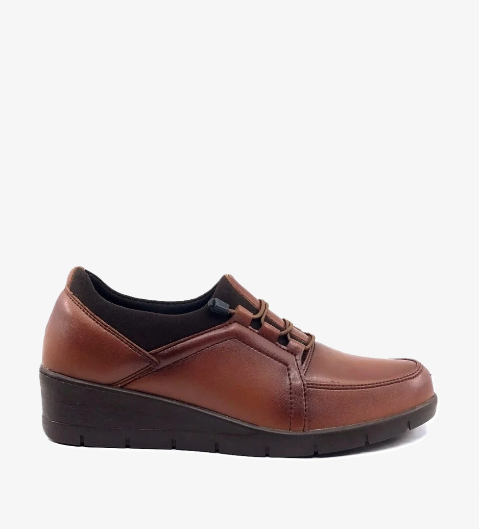 Y 702 Özel Topuk Jeli Taba Günlük Bayan Ayakkabı - Görsel 1