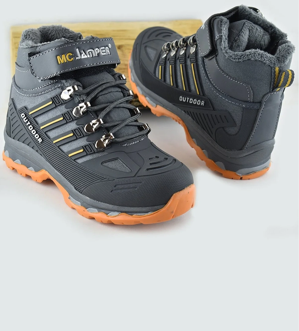 Ayakkabı Burada 4619 Ortopedik Kaymaz Taban İçi Kürklü Kışlık Çocuk Bot Ayakkabı Jamper model görseli