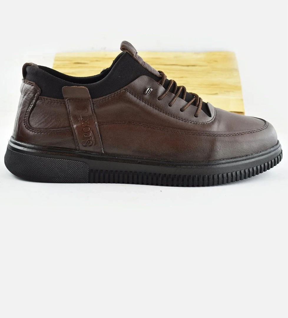 856p Tam Ortopedik Taban KOMPLE HAKİKİ DERİ Erkek Kışlık Ayakkabı - Görsel 1