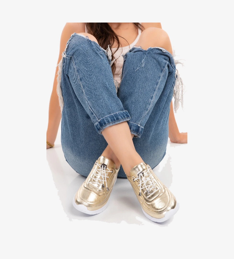 Gondol Içi Dışı Hakiki Deri Faylon Taban Hafif Spor Ayakkabı es.110