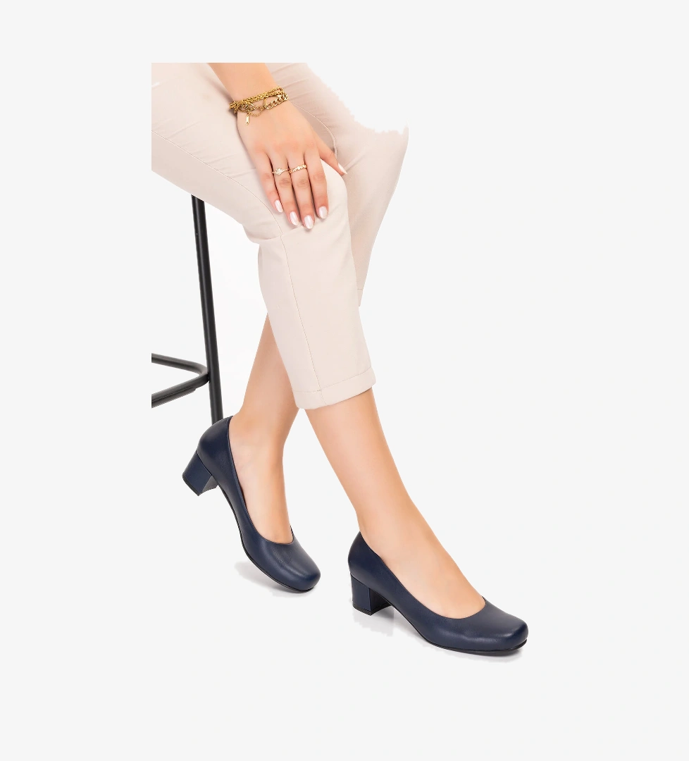 Gondol Kadın Hakiki Deri Rahat Topuklu Hostes Ayakkabı şhn.0242