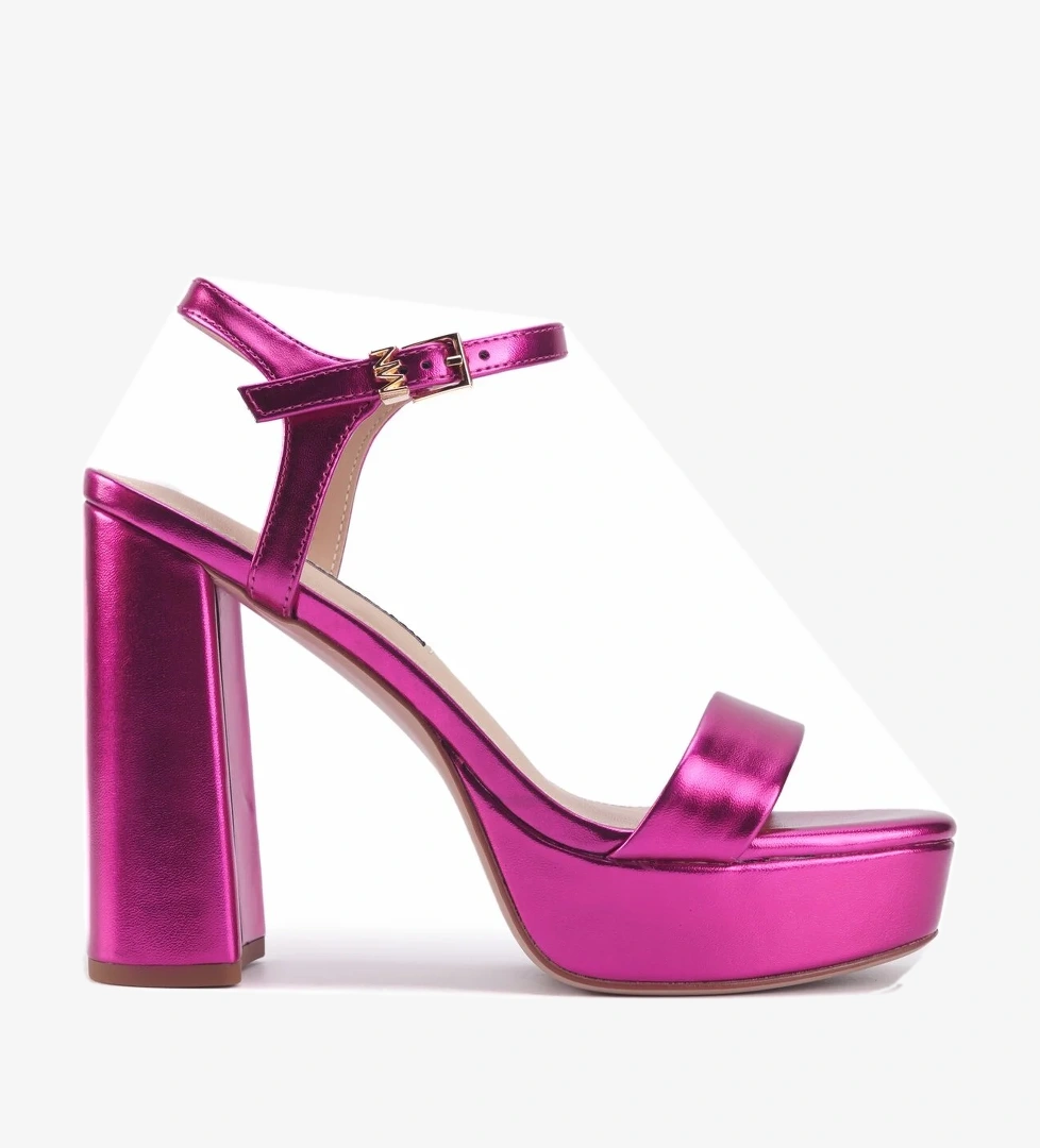 MOMA2 3PR Fuşya Kadın Topuklu Sandalet - Görsel 1