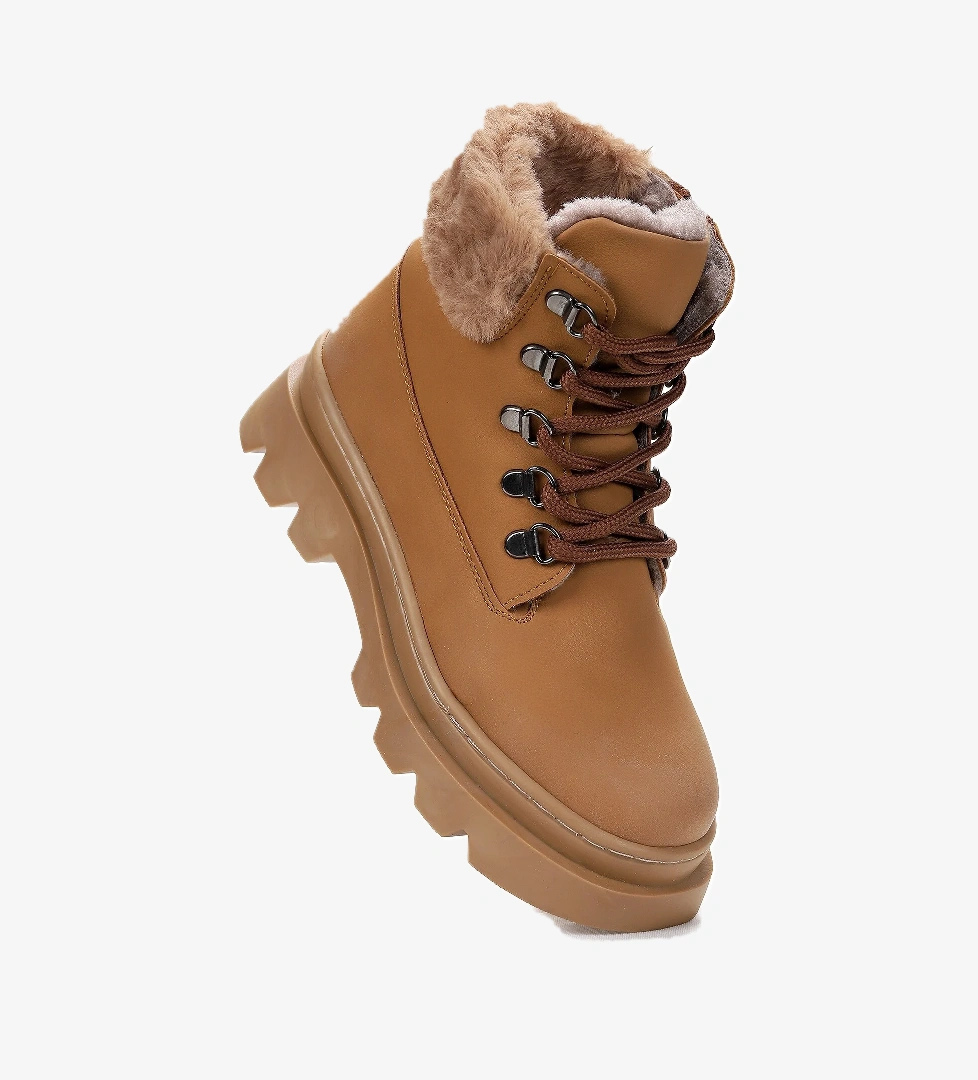 Edu Günlük Fermuarlı Kız Çocuk Bot Ayakkabı Taba