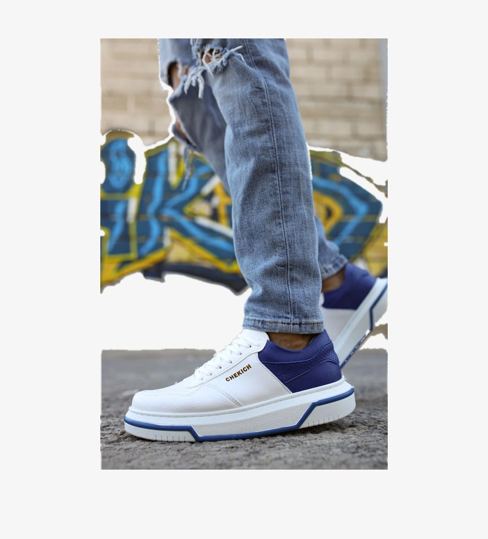 Chekich Ch075 Cbt Signature Erkek Ayakkabı Beyaz / Sax Mavi model görseli