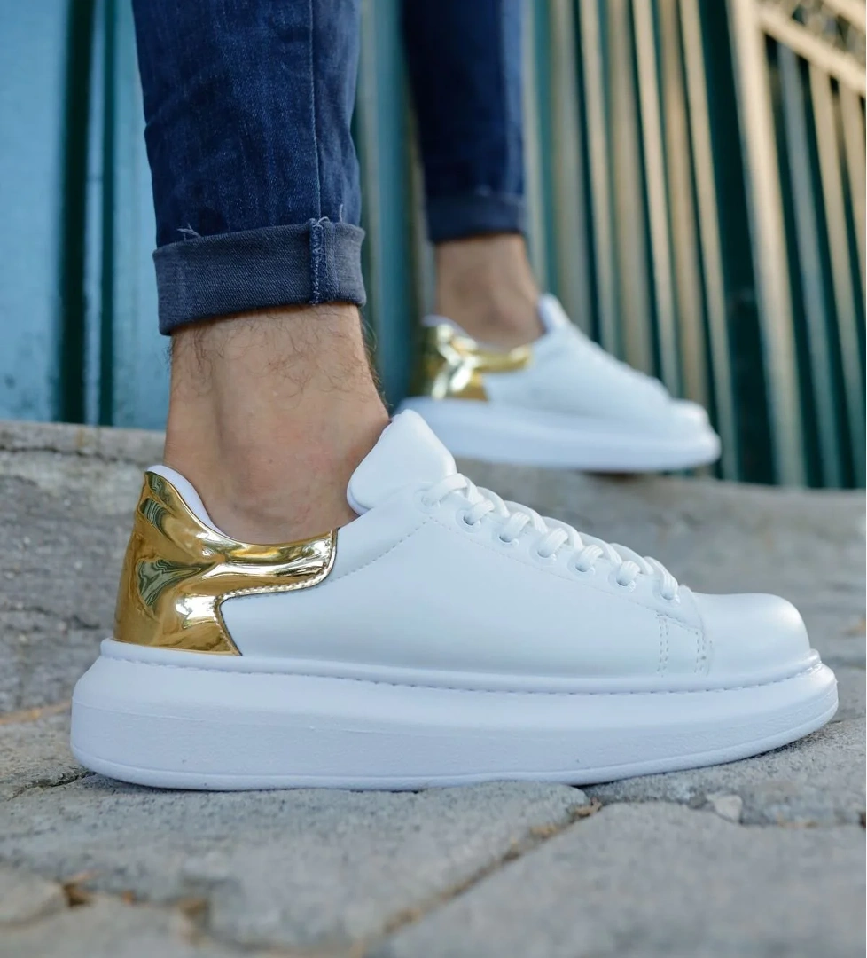 Chekich CH259 ABT Specchio Erkek Ayakkabı BEYAZ/ALTIN model görseli