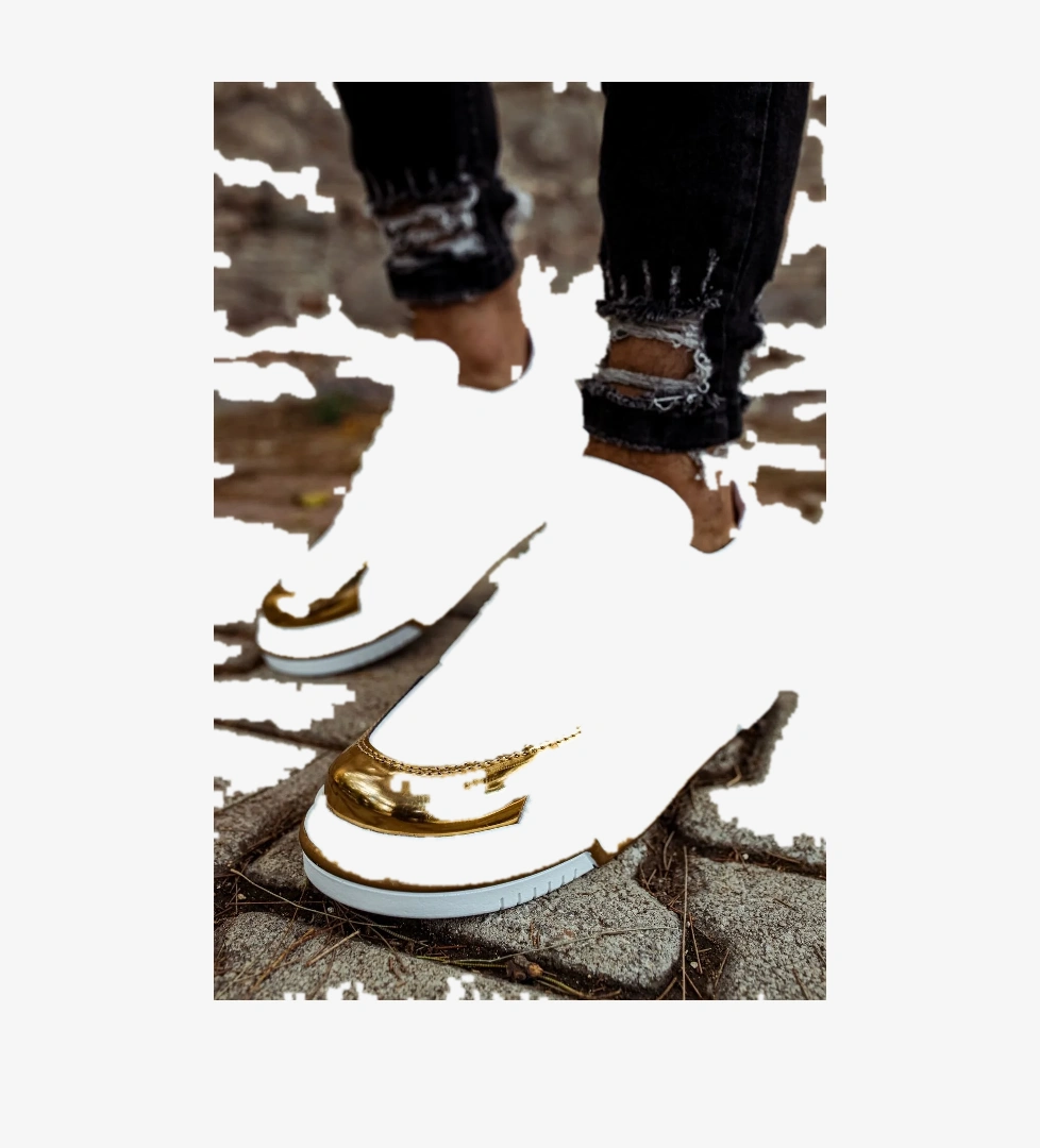 Chekich CH041 CBT Renaissance Erkek Ayakkabı BEYAZ/ALTIN model görseli