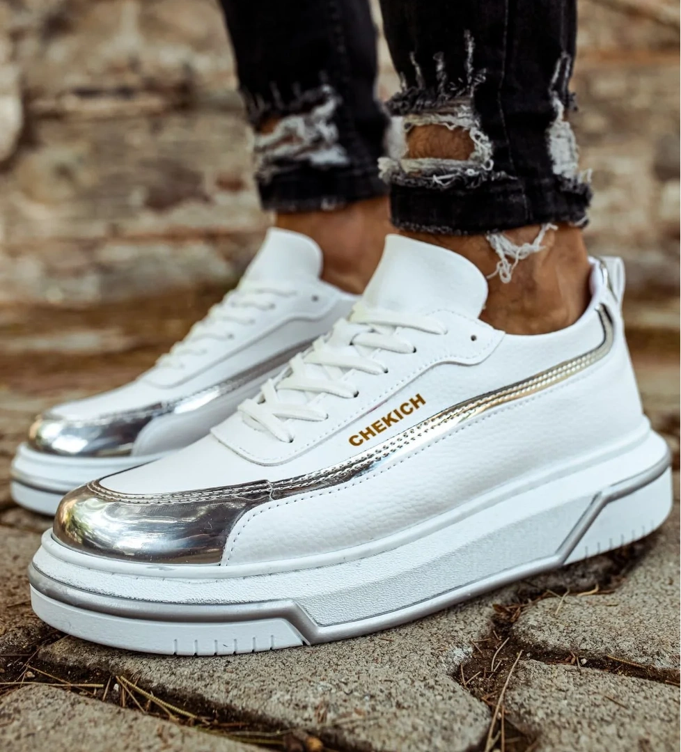 Chekich CH041 CBT Renaissance Erkek Ayakkabı BEYAZ/GUMUS model görseli