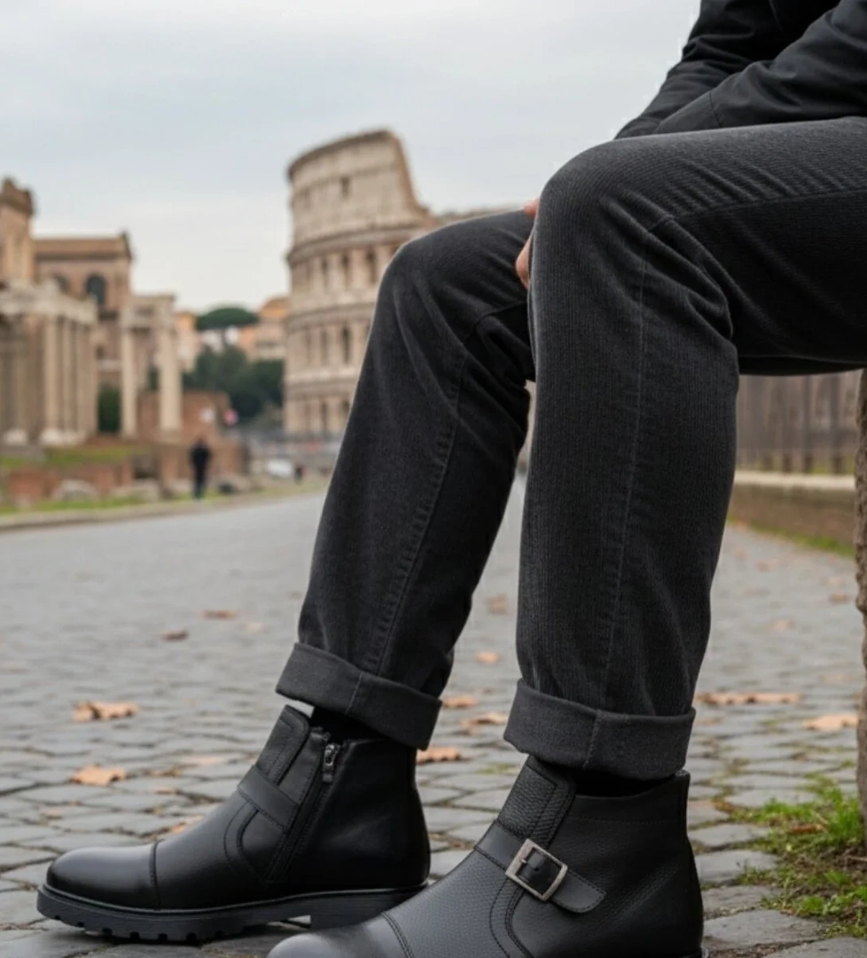 Muggo Nijer Garantili Kürklü Fermuarlı Erkek Kışlık Bot model görseli