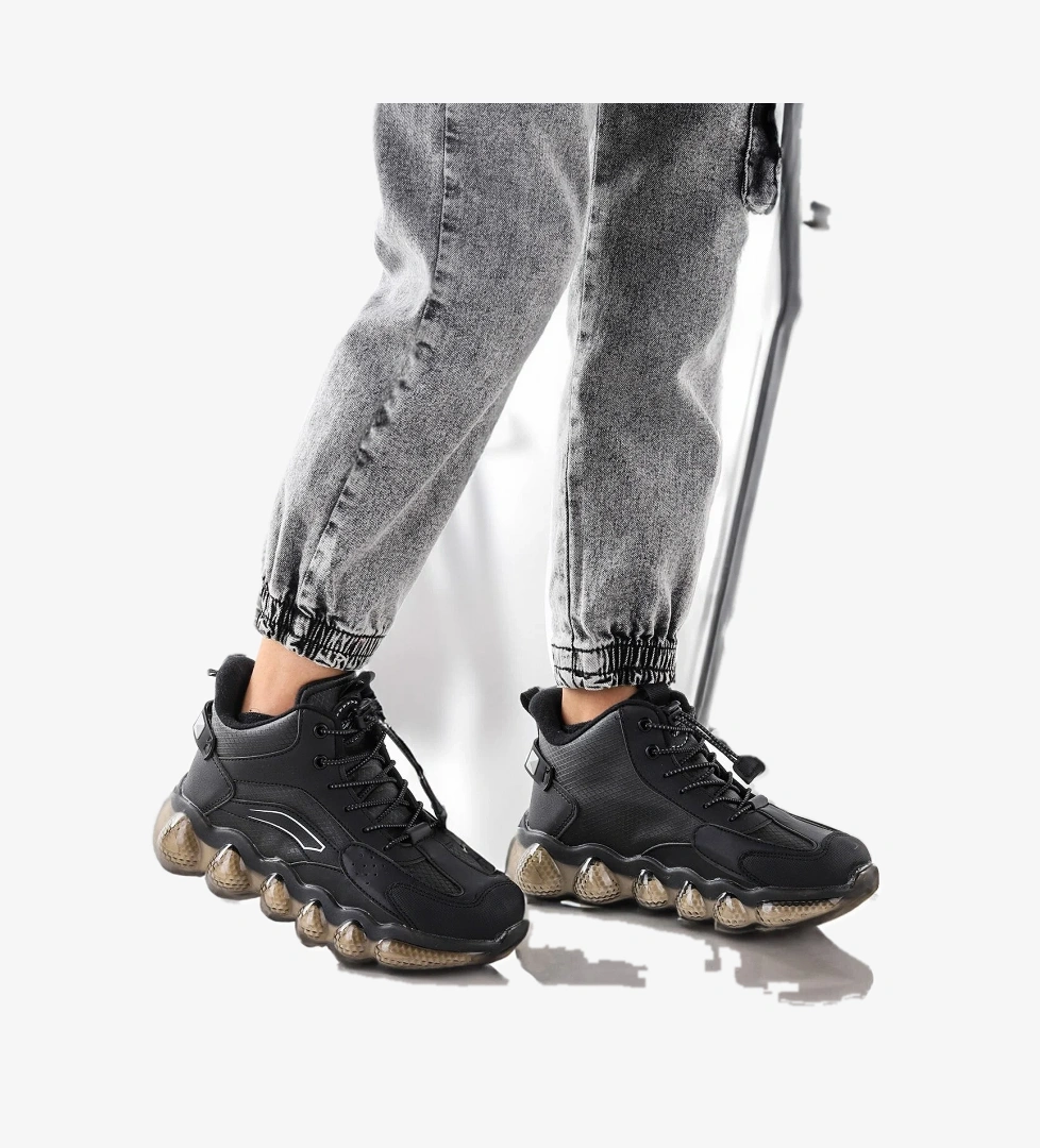 Edi Lastikli Günlük Erkek Çocuk Bot Ayakkabı Siyah - Görsel 1