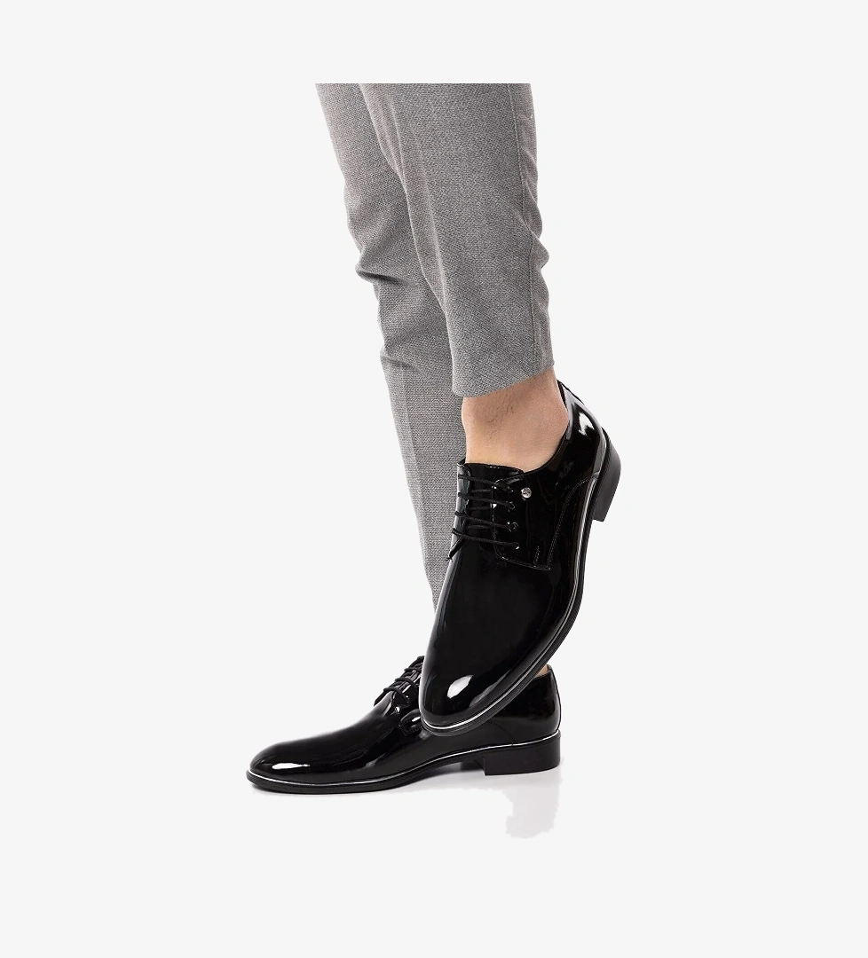 Tomiross Tomıross Erkek Siyah Rugan Damatlık ve Günlük Kullanım Klasik Ayakkabı TMRS-570-1