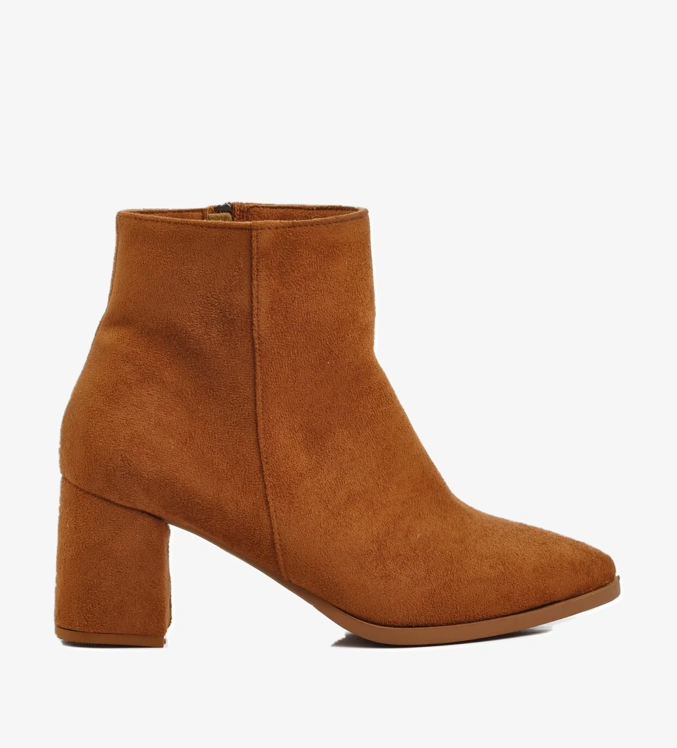 343072 Taba Süet Kadın Topuklu Bot