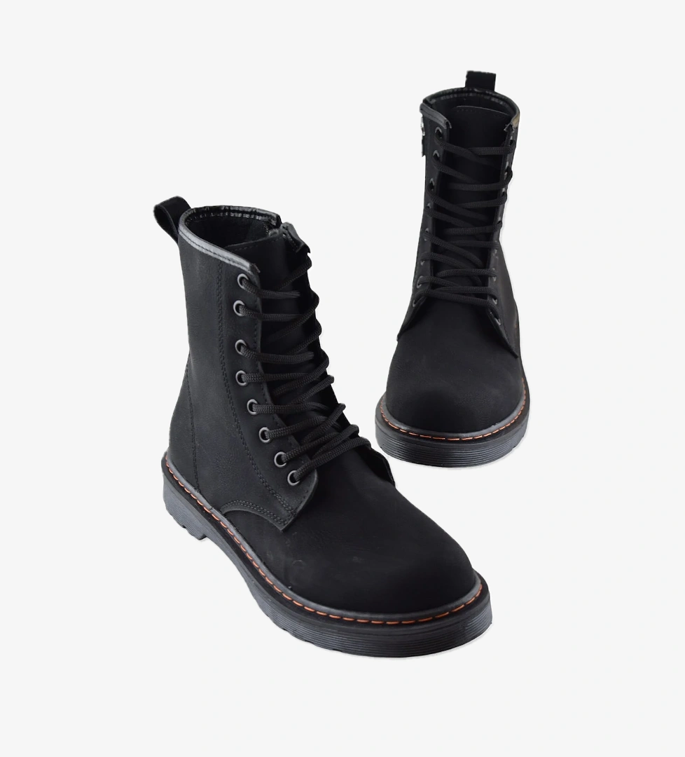 Ayakkabı Burada 755 Günlük Bağcıklı Fermuarlı Kadın Bot Ayakkabı Postal Bayan Bot model görseli