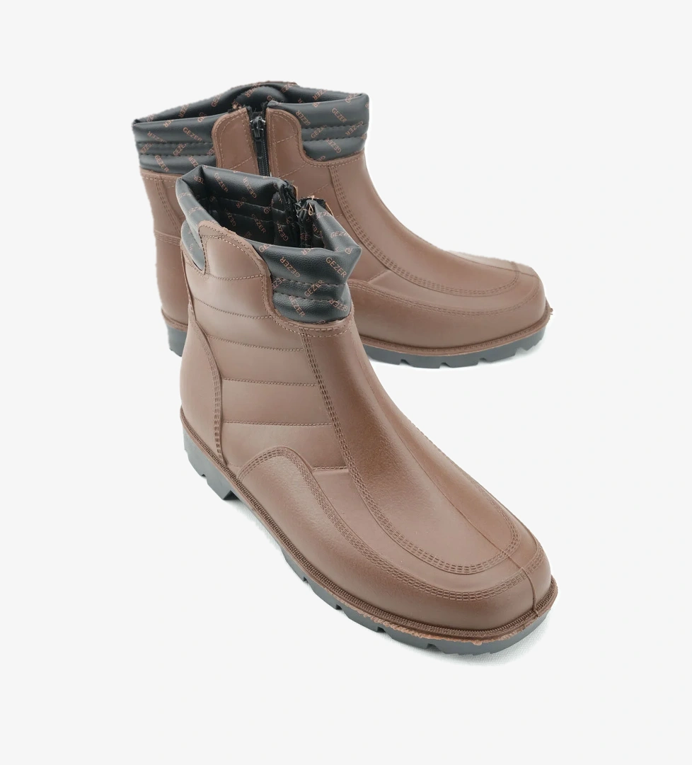 Kışlık Erkek Fermuarlı İçi Sıcak Astarlı Kar Bot Çizme - Görsel 1