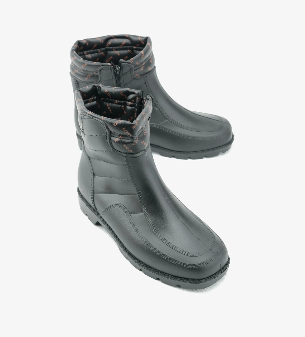 GEZER Kışlık Erkek Fermuarlı İçi Sıcak Astarlı Kar Bot Çizme - Görsel 1