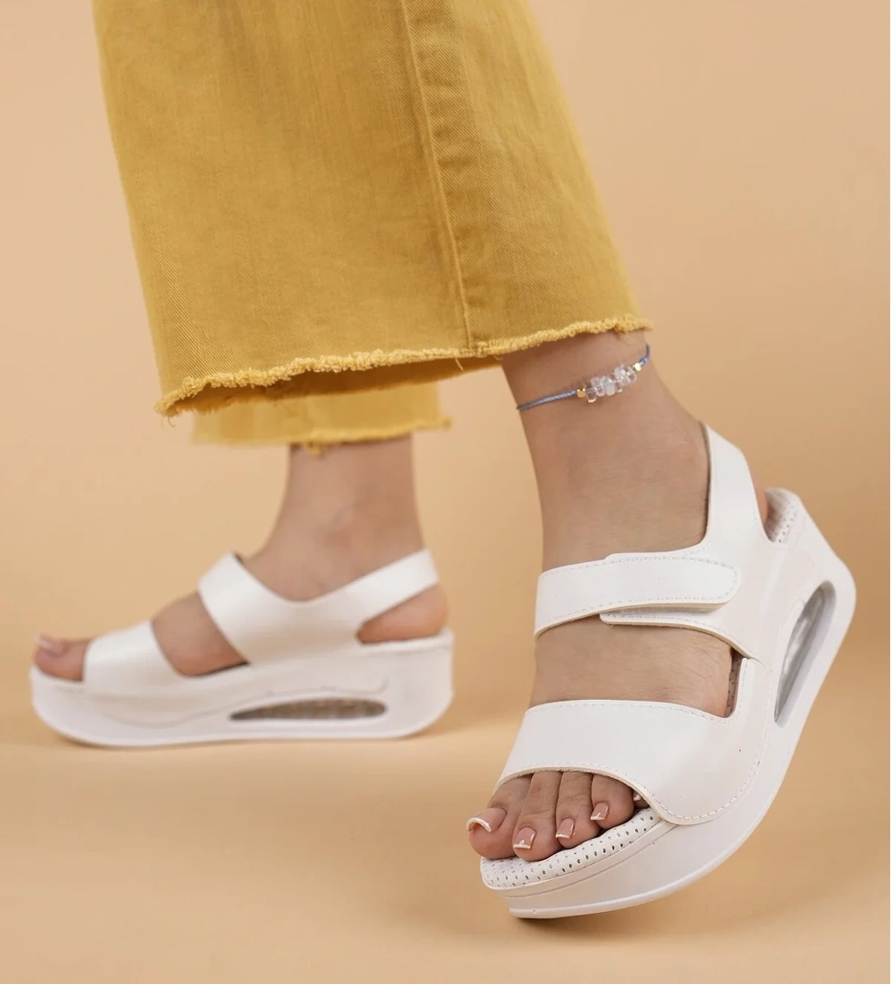 Fery Anatomik Ortopedik Bantlı Air Taban Rahat Günlük Kadın Terlik Sandalet - Görsel 1