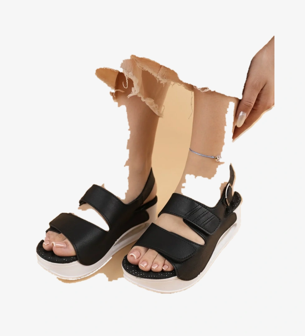 Khayt Missy Anatomik Ortopedik Çİft Bantlı Air Taban Rahat Günlük Kadın Terlik Sandalet - Görsel 1