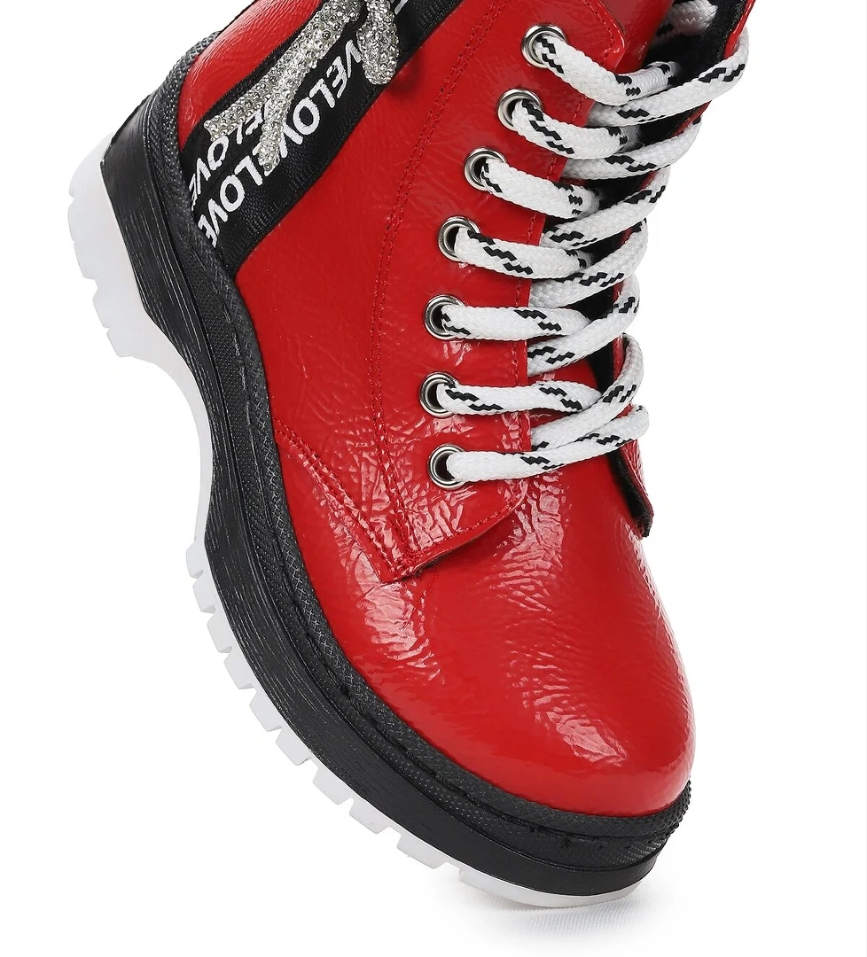 Love Çatlak Termo Taban Kız Çocuk Bot Kırmızı