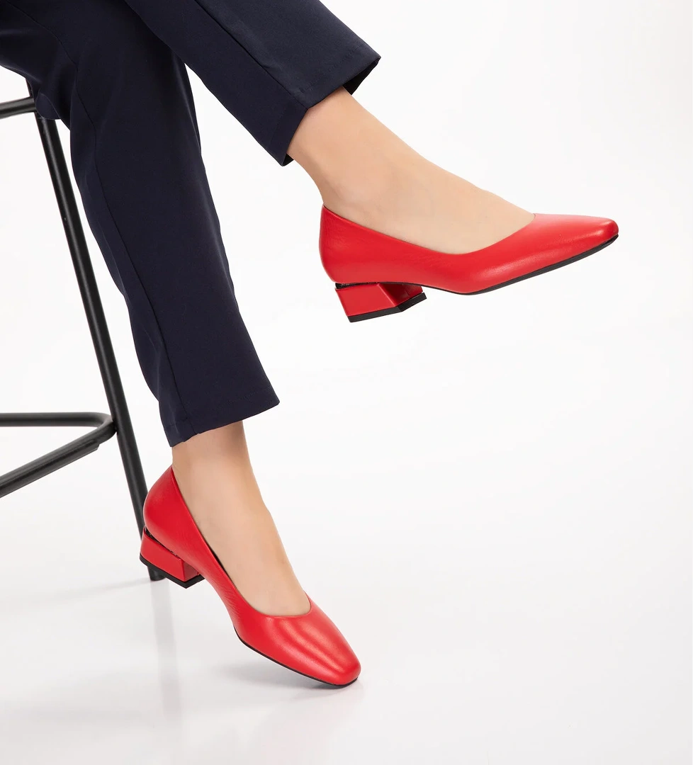 Gondol Kundura Gondol Hakiki Deri Kısa Topuklu Ayakkabı Vdt.07 model görseli