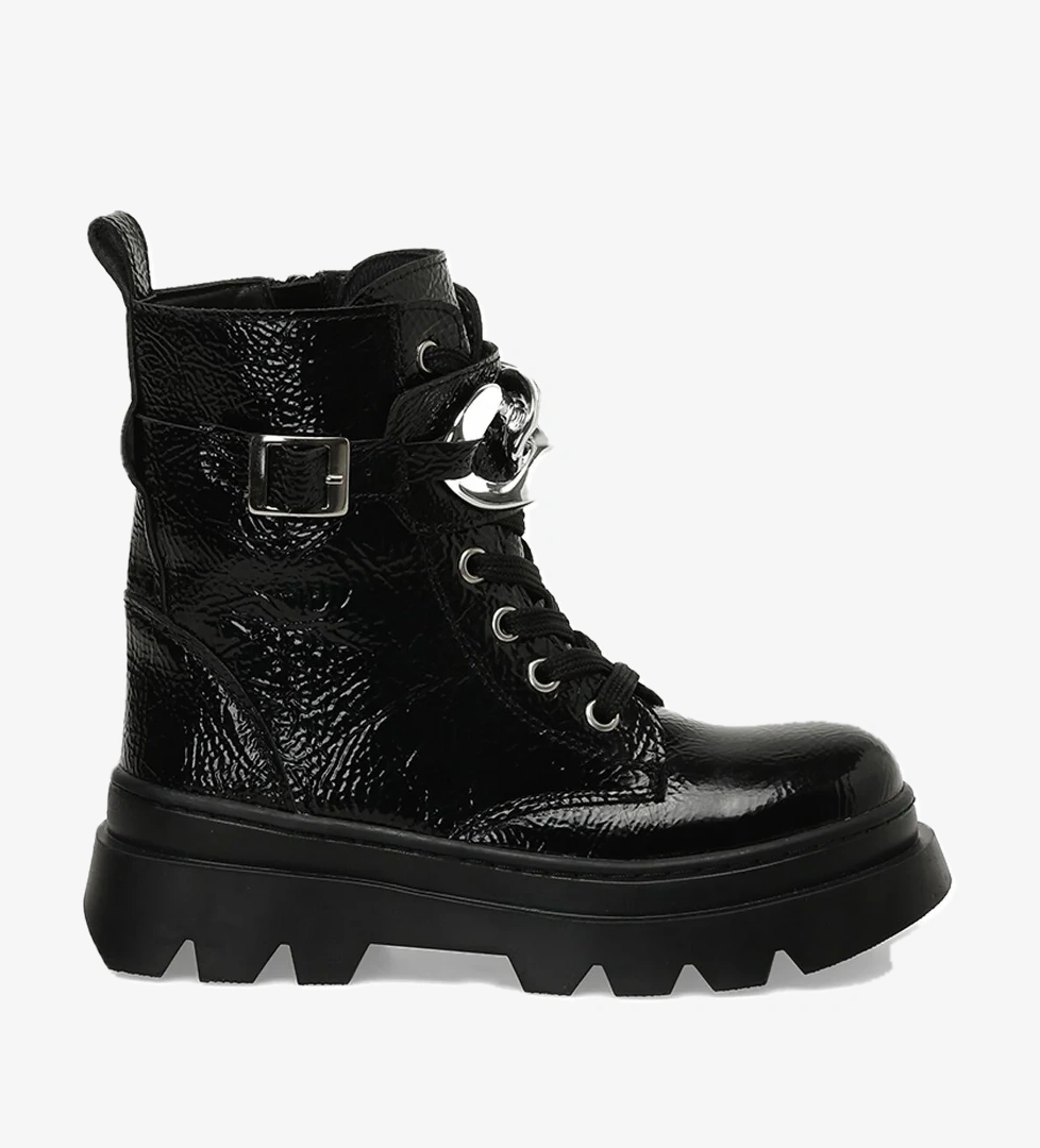 FIBBIA 3PR Siyah Kız Çocuk Biker Bot - Görsel 1