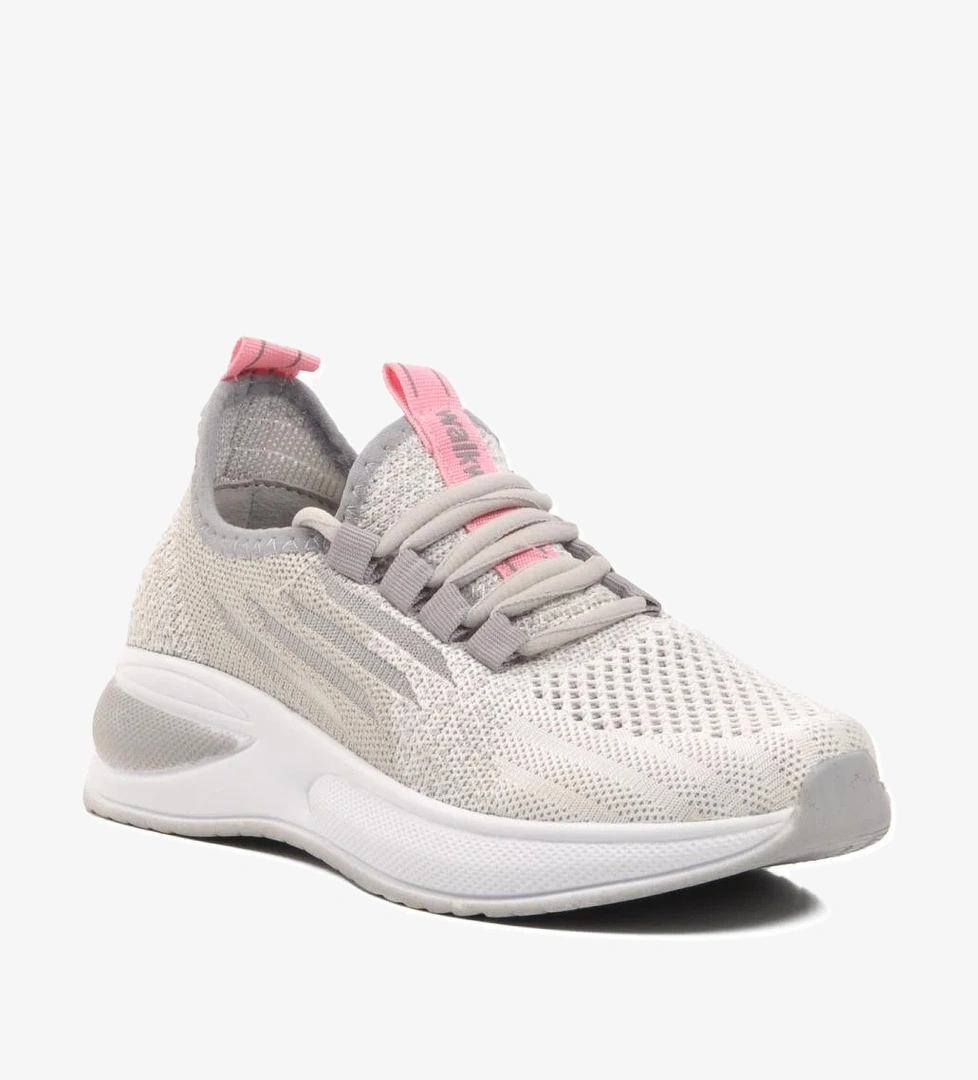 Ravello-F Buz-Pudra Süs Bağcıklı Fileli Çocuk Spor Ayakkabı