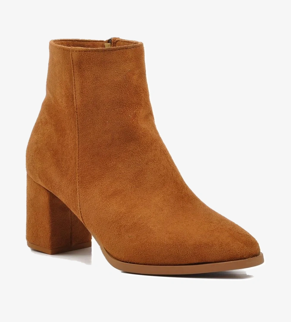 343072 Taba Süet Kadın Topuklu Bot