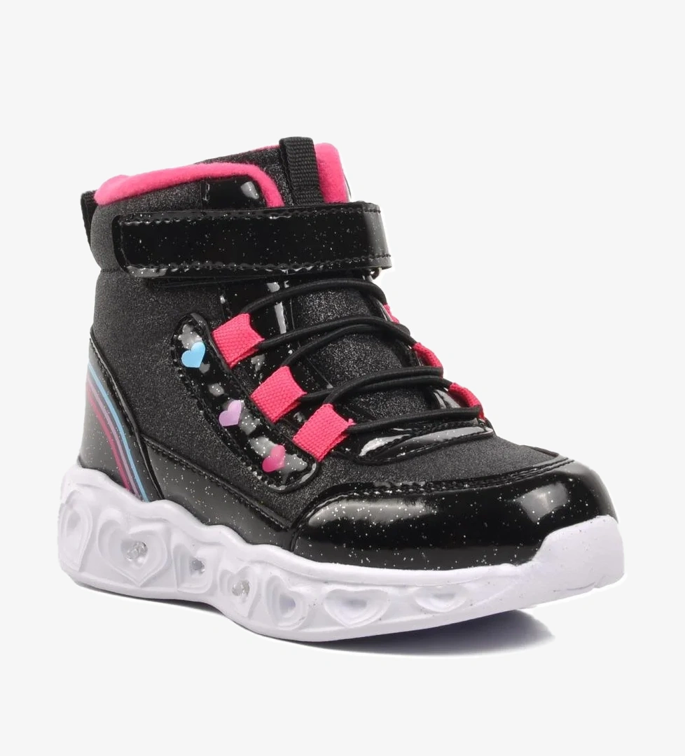 Kids-P Siyah Kız Çocuk Sneaker Bot