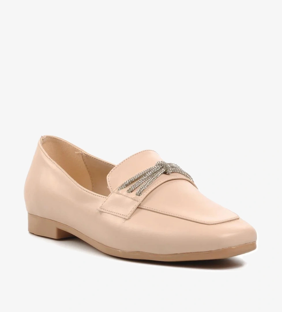 514509 Bej Kadın Loafer Ayakkabı
