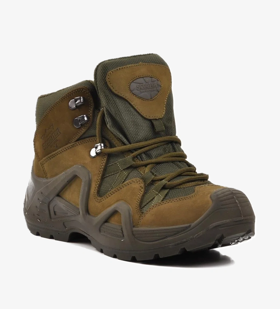 P1492 Haki Nubuk Hakiki Deri Su Geçirmez Erkek Outdoor Bot