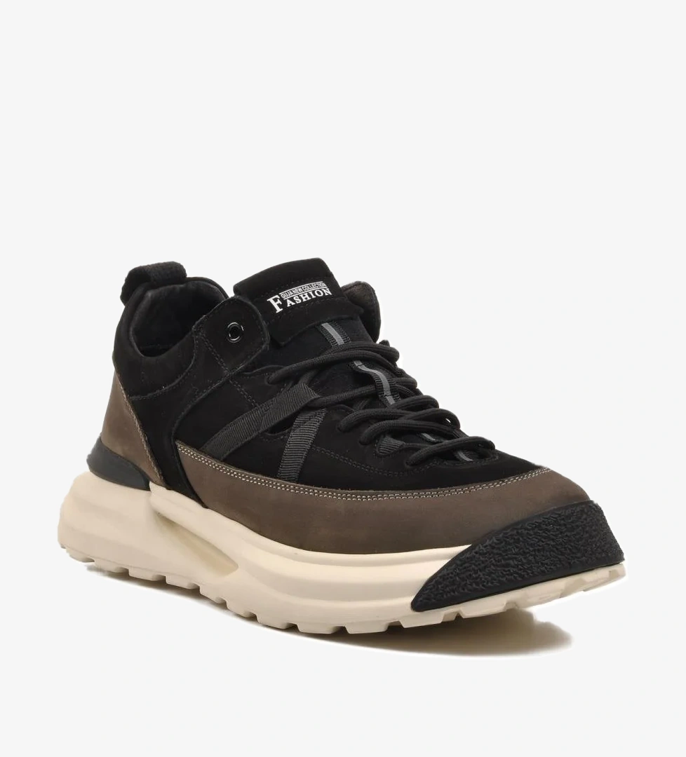 23K521 Siyah Bağcıklı Erkek Sneaker