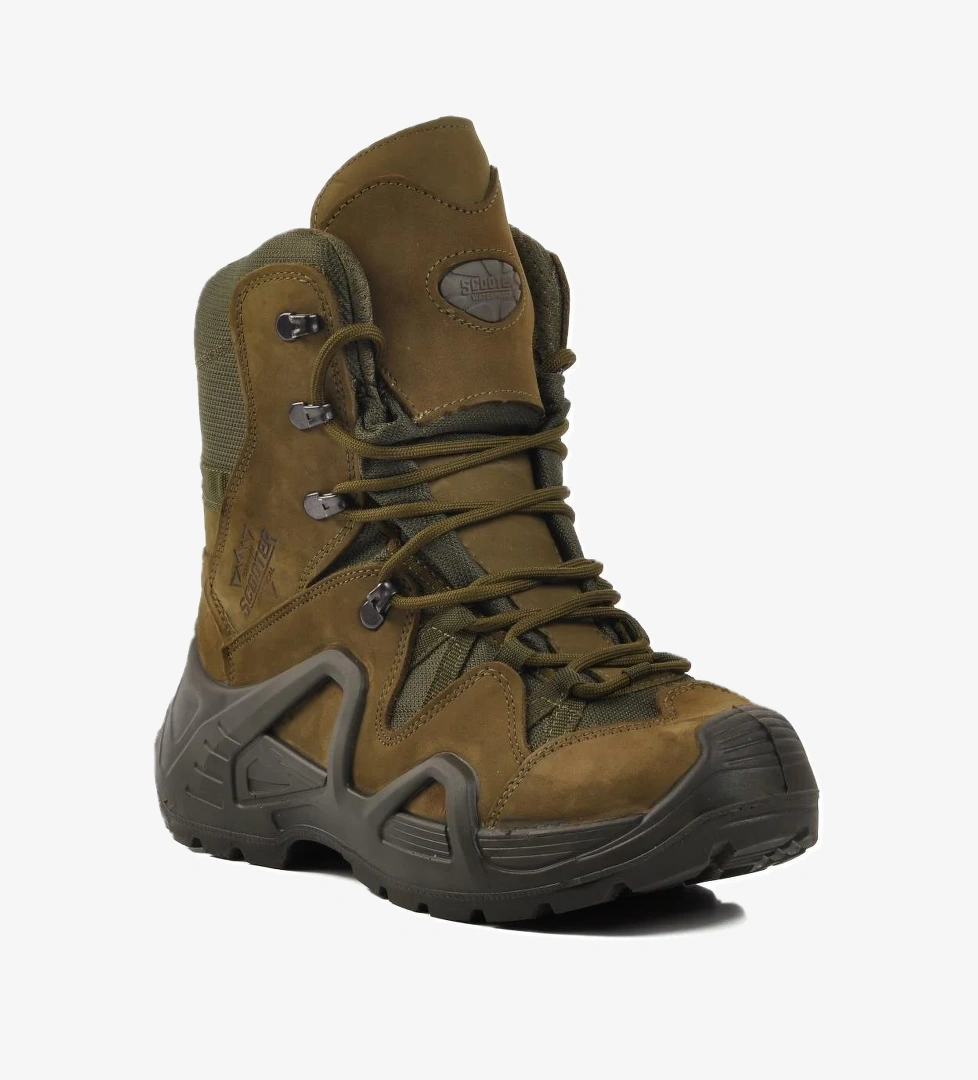 Scooter Scooter P1490 Haki Nubuk Hakiki Deri Su Geçirmez Erkek Outdoor Bot | Flo Haki - 1. görsel