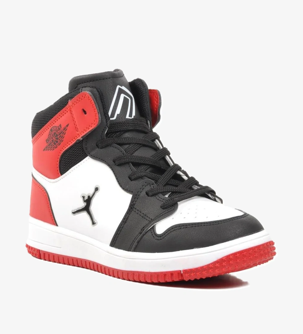 Haykat Uzun Kırmızı Bağcıklı Unisex Hi Sneaker - Görsel 1