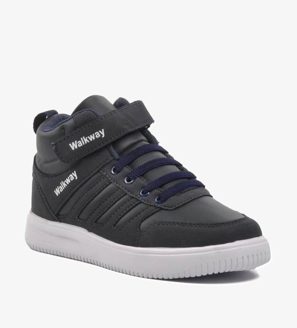 Mely Hi-F Lacivert-Beyaz Cırtlı Çocuk Hi Sneaker