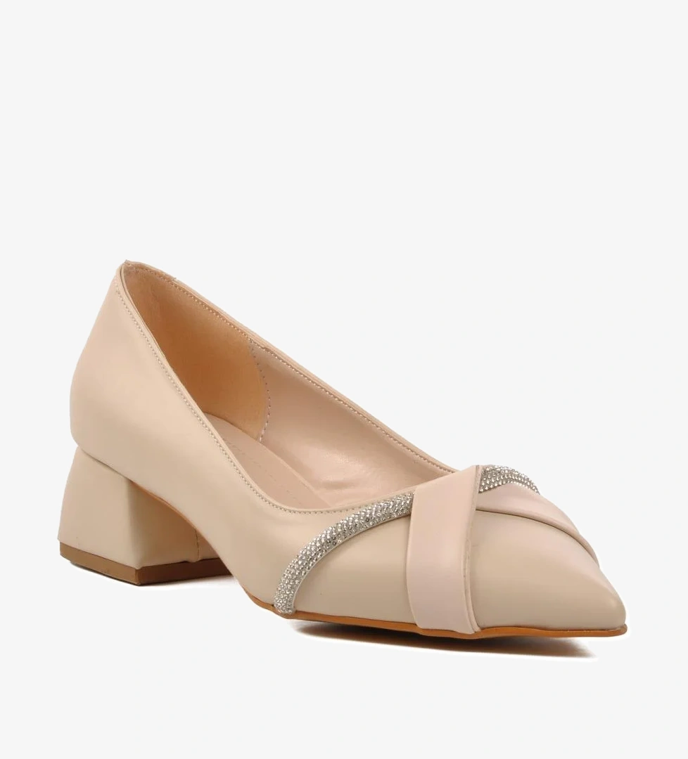 248020 Bej Kadın Abiye Ayakkabı