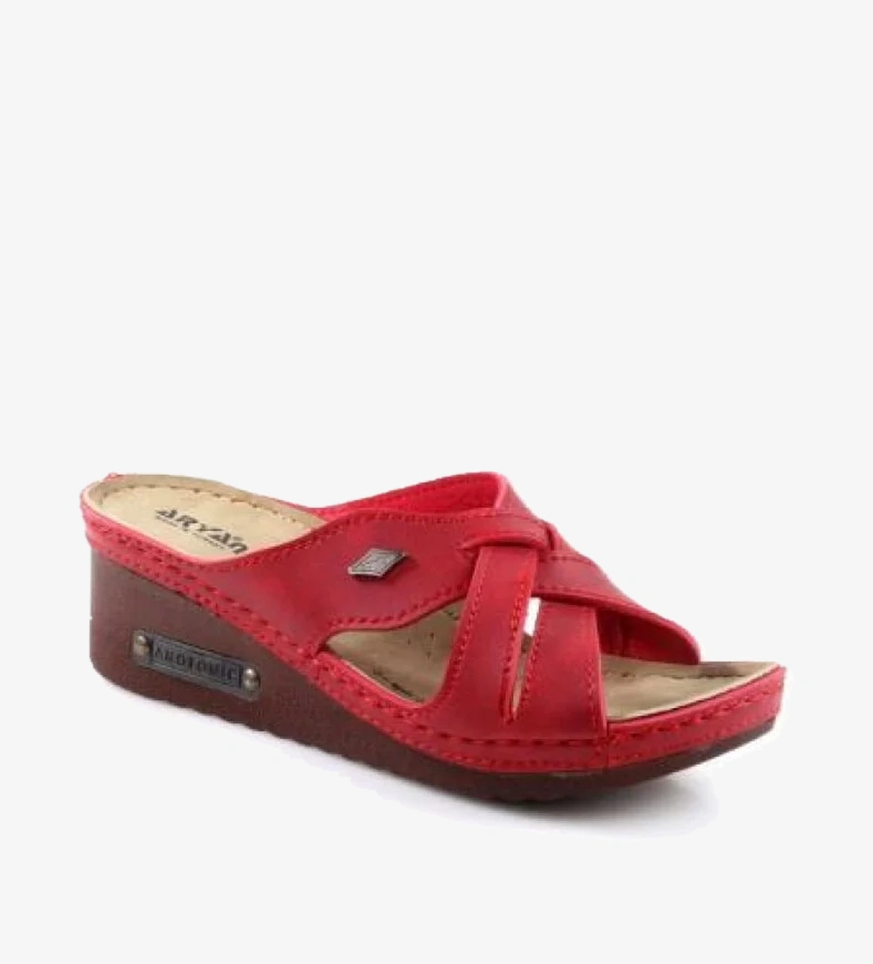 55-945 Orto pedik Dolgu Topuk Kadın Günlük Terlik - Görsel 1