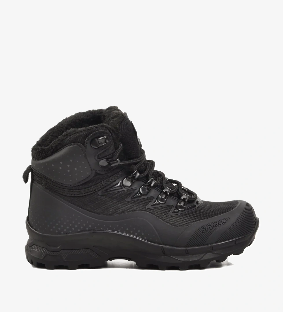 Kaleo-F Siyah-Siyah İçi Kürklü Su İtici Çocuk Outdoor Bot