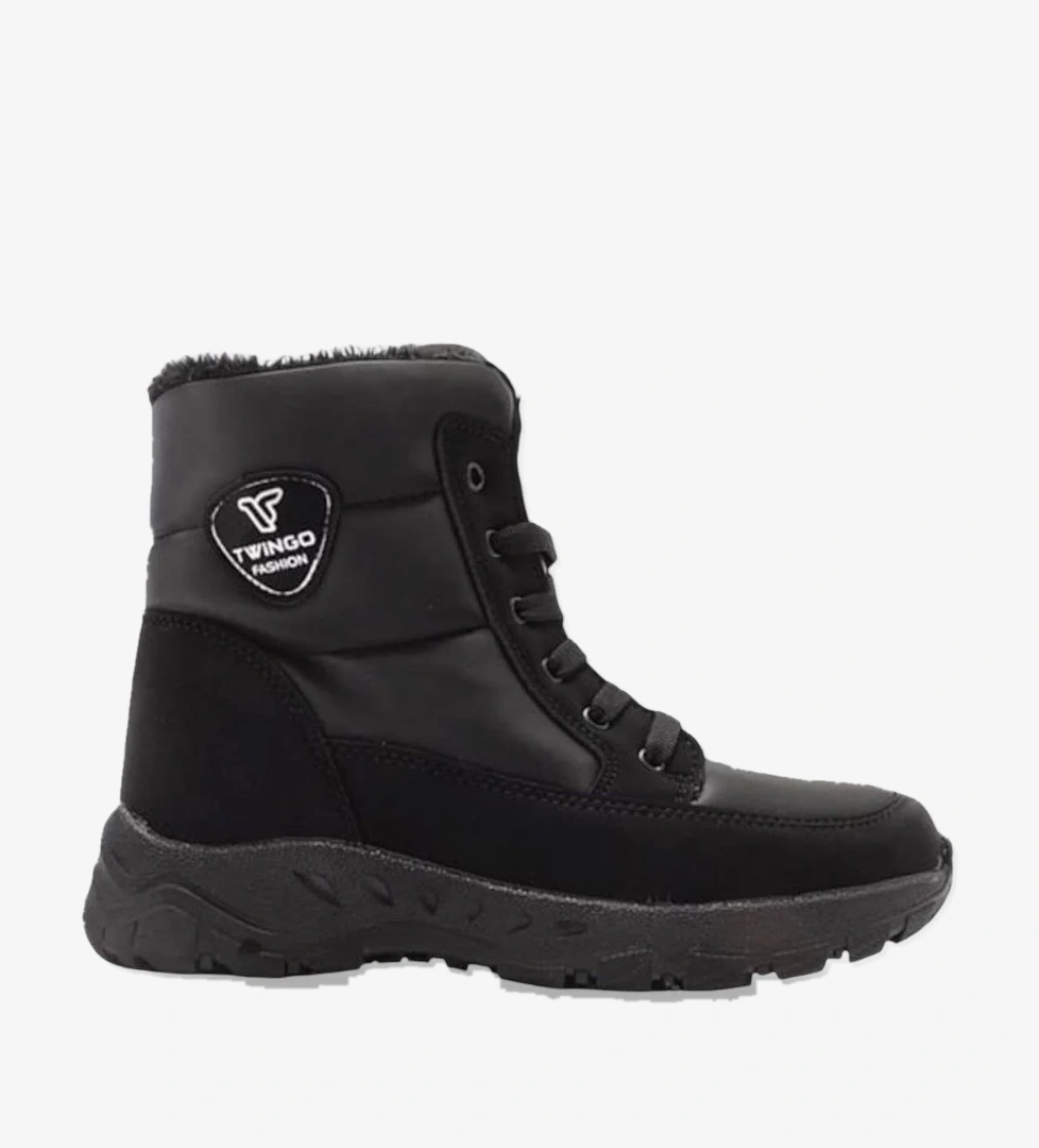 Soğuk Geçirmez İçi Kürklü Spor Kar Botu SİYAH