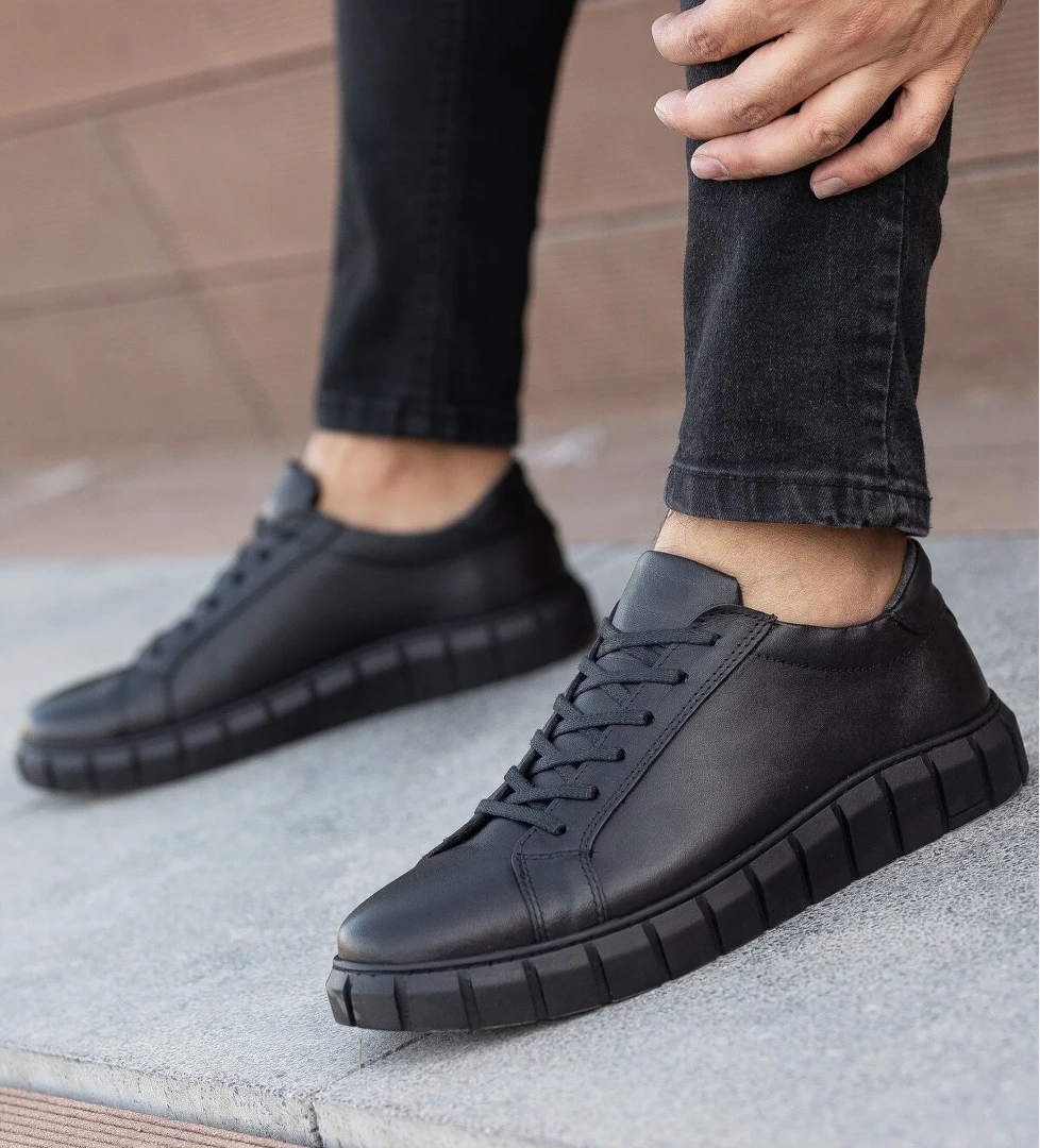 Garantili D075 Hakiki Deri Günlük Ortopedik Erkek Klasik Ayakkabı