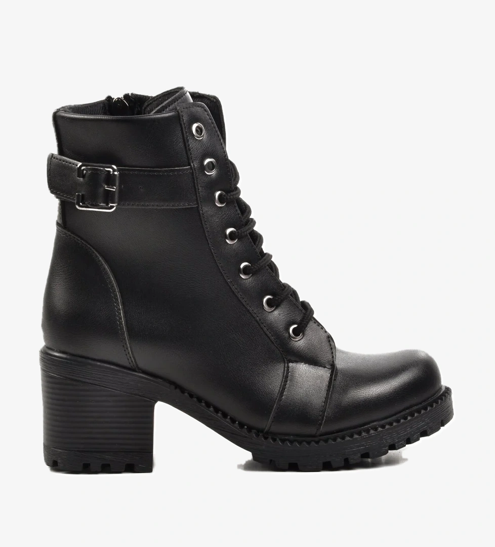 195-01 Siyah Kadın Topuklu Bot - Görsel 1