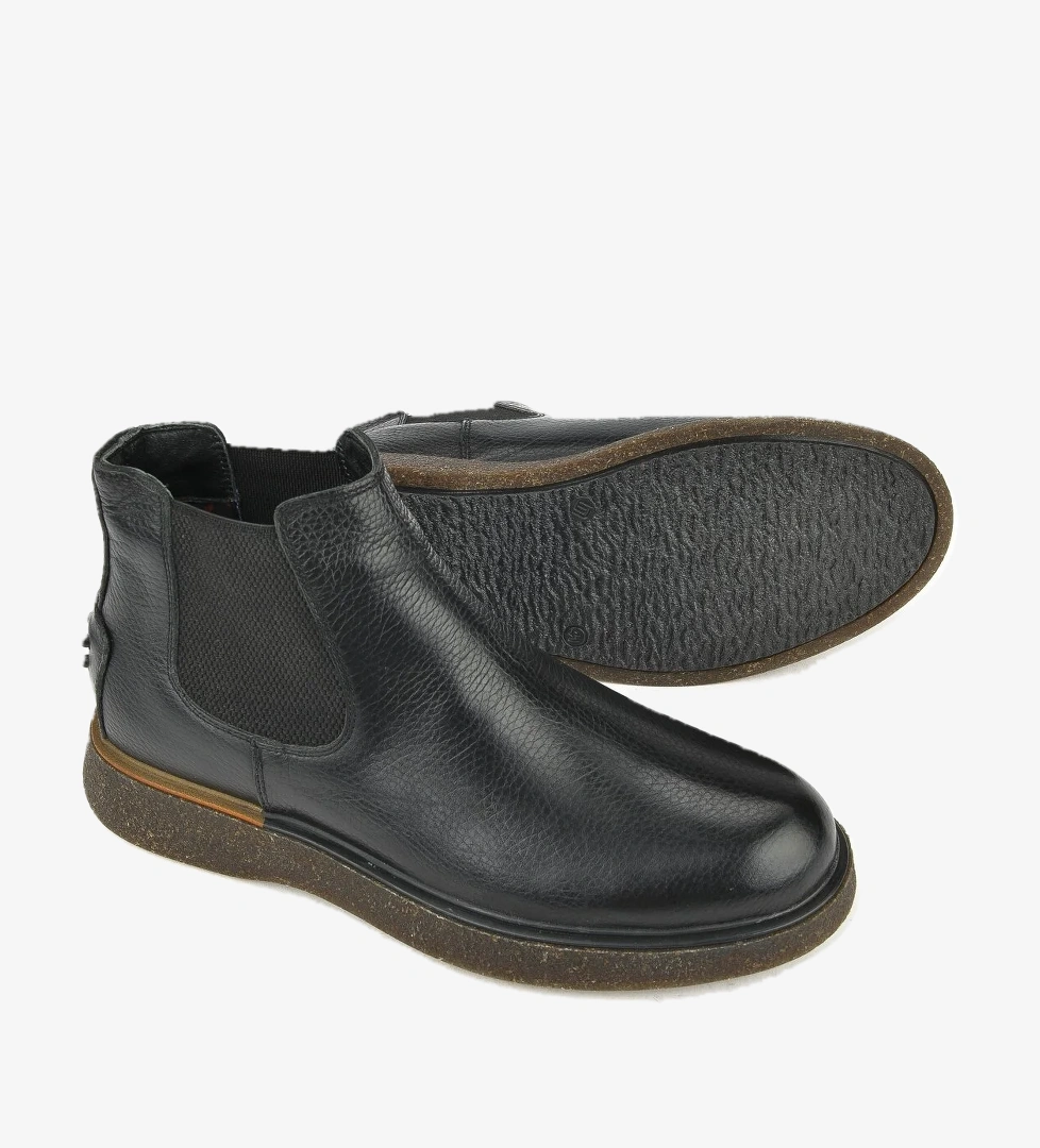 Erkek Hakiki Deri Bot 1431007Z3047 Siyah