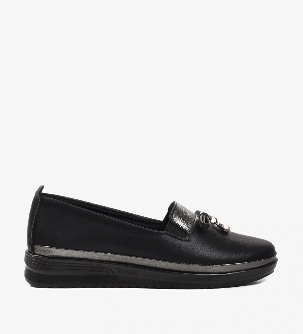 037 Siyah Simli Kadın Günlük Ayakkabı - Görsel 1