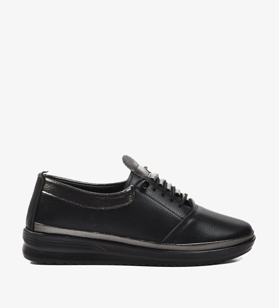 Ayakmod 029 Siyah Simli Kadın Günlük Ayakkabı model görseli