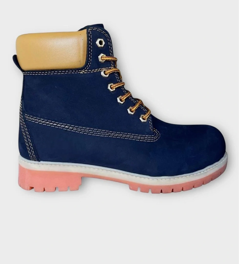 Hakiki Deri Nubuk Erkek Bot LACİVERT