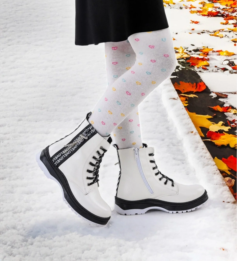 Termo Taban Kız Çocuk Bot 622 Çatlak Beyaz