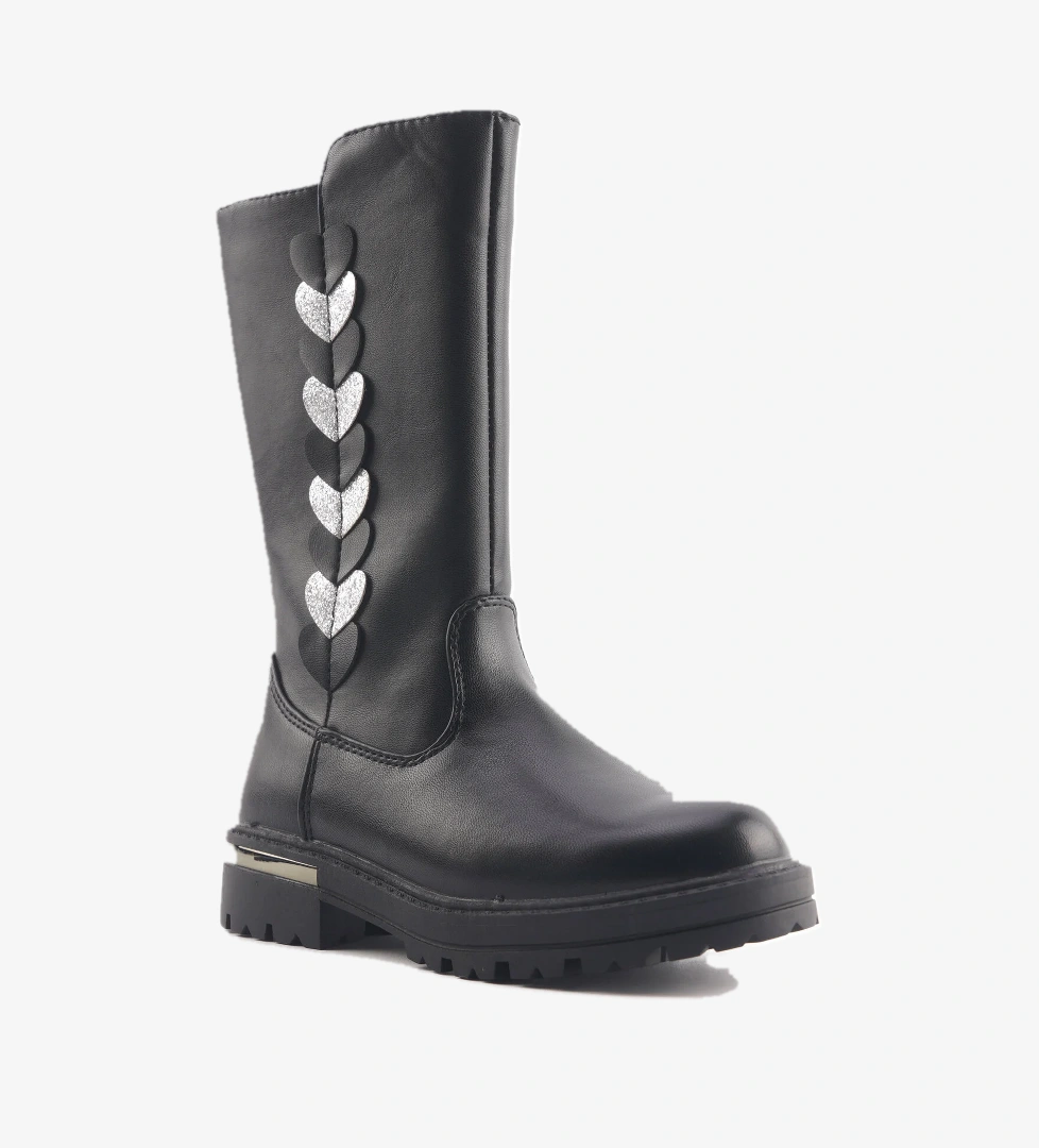 626206.P3PR Siyah Kız Çocuk Çizme - Görsel 1