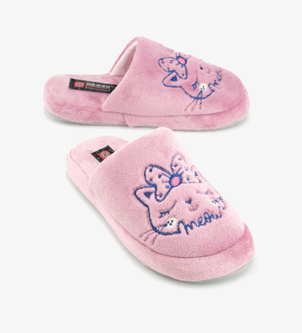 Kışlık Nakışlı Tasarım Fashion Ev Bahçe Kadın Terlik - Görsel 1